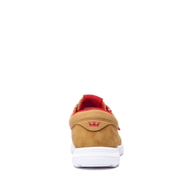 Mens Supra Trainers HAMMER RUN Tan/Risk Red/white | AU-73212